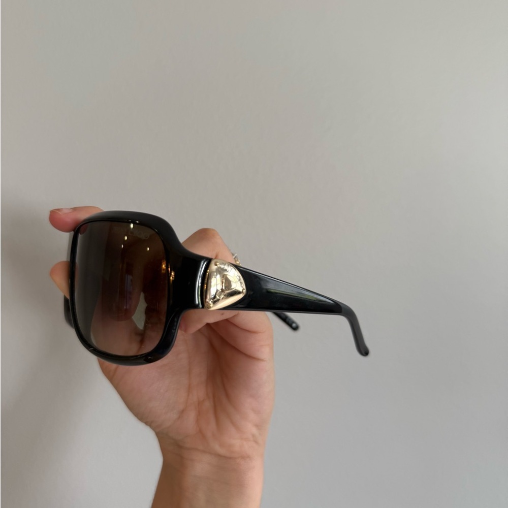 Jimmy Choo Black Sunglasses with Gold Accent - Picture 3 of 8